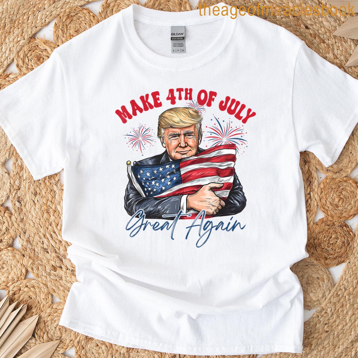 Make 4th Of July Great Again Funny Trump Patriotic Usa T-shirt