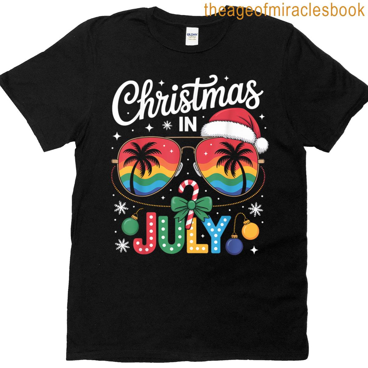 Santa Claus Sunglasses Beach Christmas In July Men Women Kid T-shirt