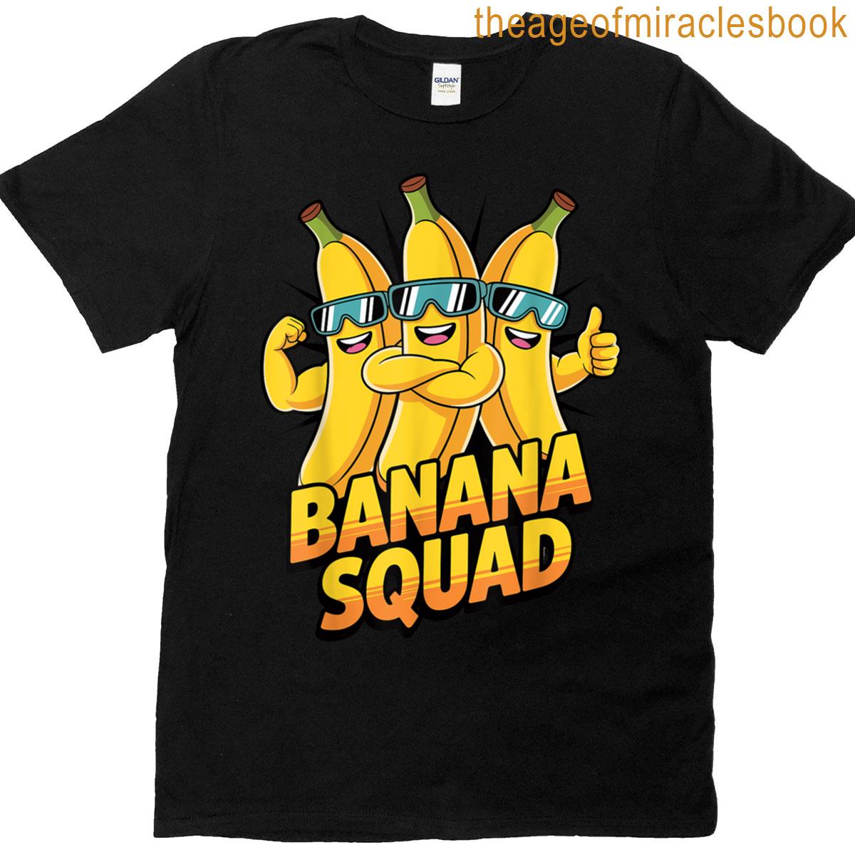 Team Banana Squad Funny Fruit Banana Graphic Men Women Kids T-shirt
