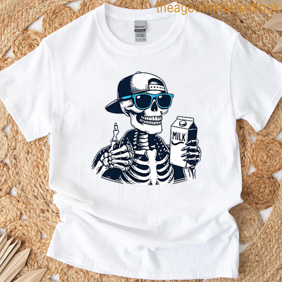 2 Sides Skeleton Just A Dad Who Always Came Back With The T-shirt