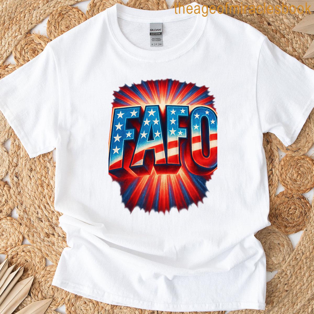 Fafo Bold Patriotic Design Stars Stripes And Attitude Oversized T-shirt