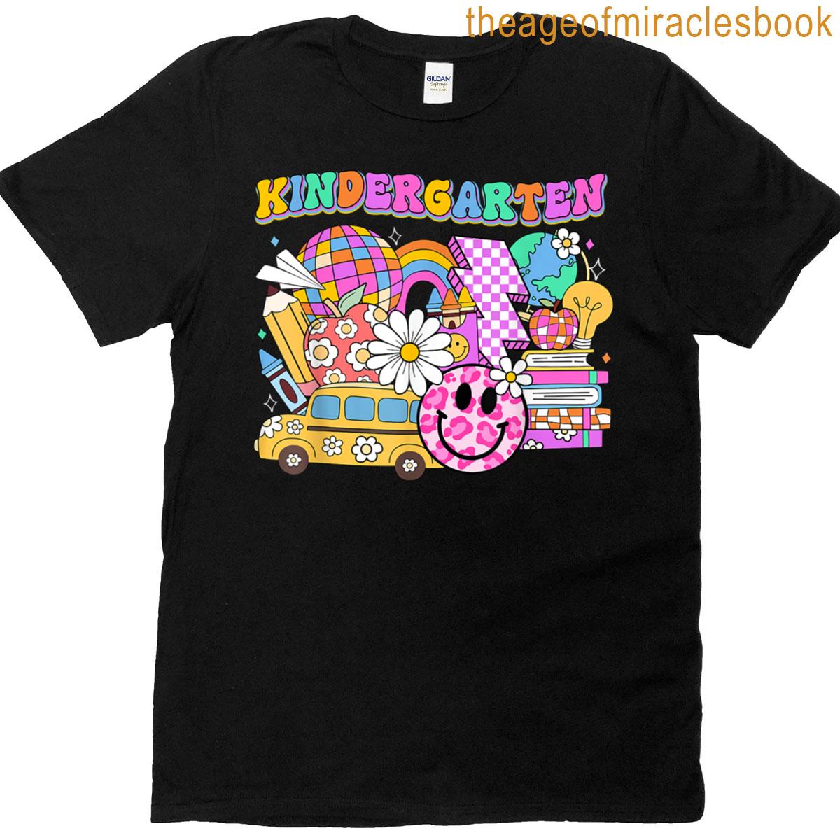 Kindergarten School Supplies Back To School Happy First Day T-shirt