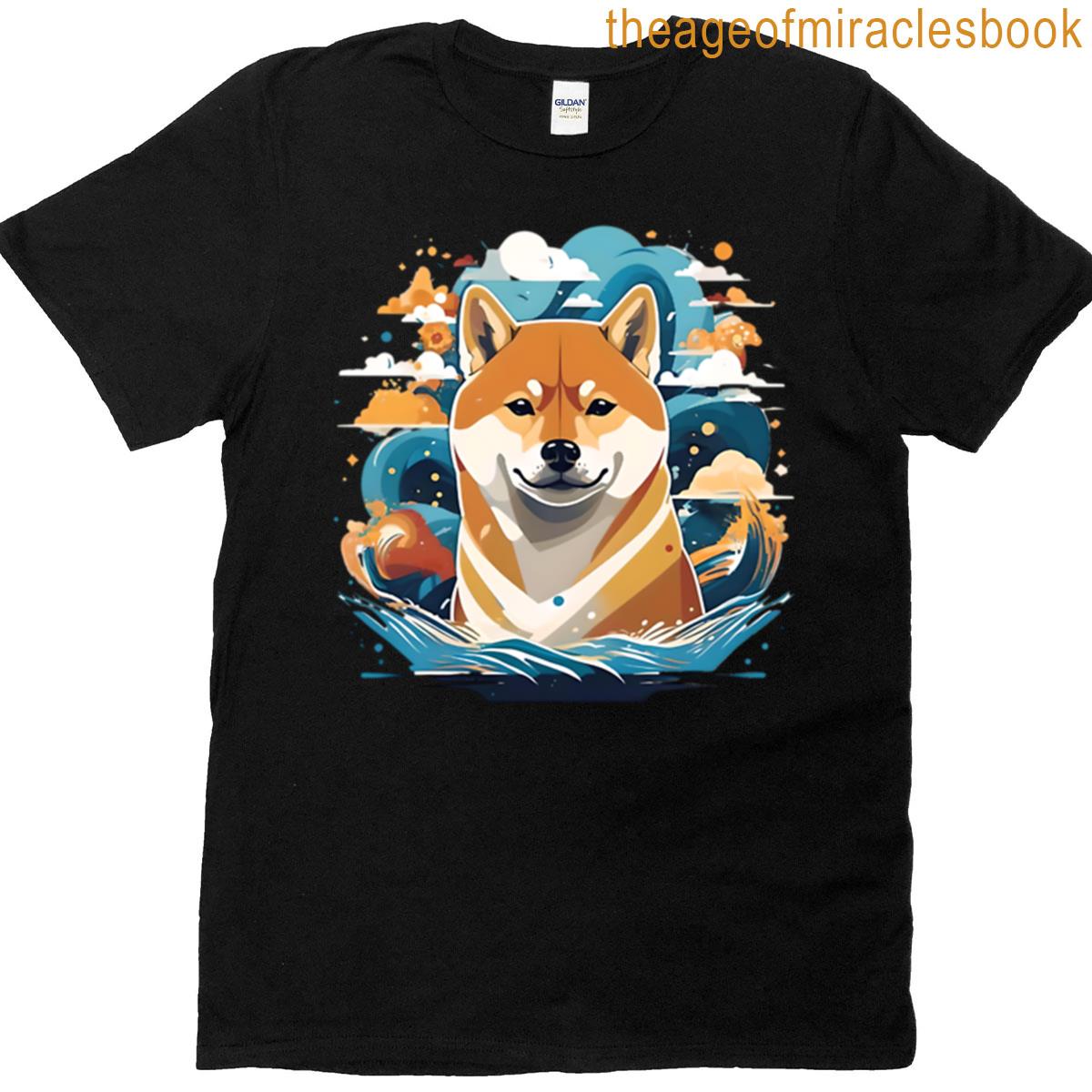 Shiba Inu Muco and Komatsu-san Comic Print Long-sleeved Long-shirt SD01868