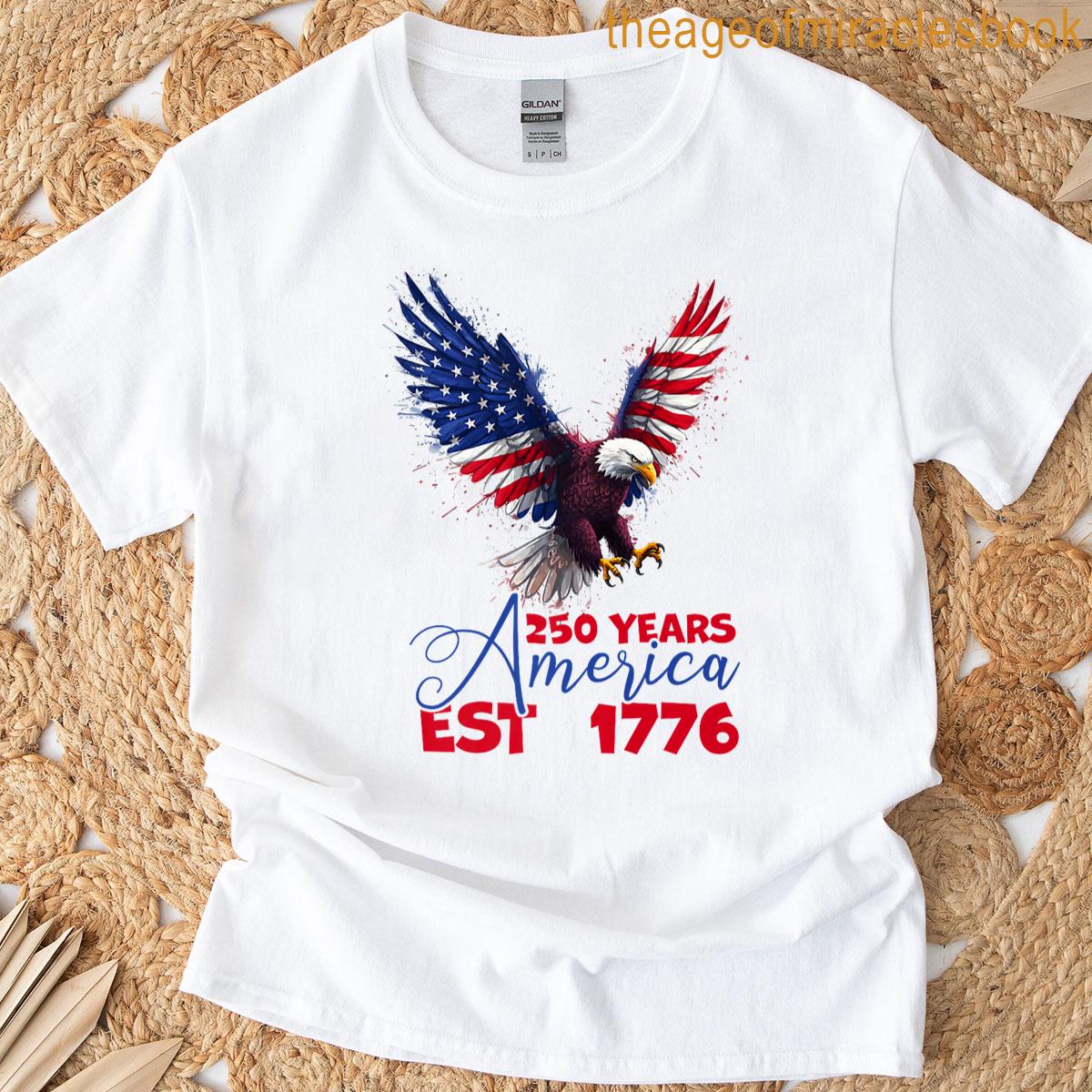 Usa 250th Anniversary American Flag 4th Of July Premium T-shirt