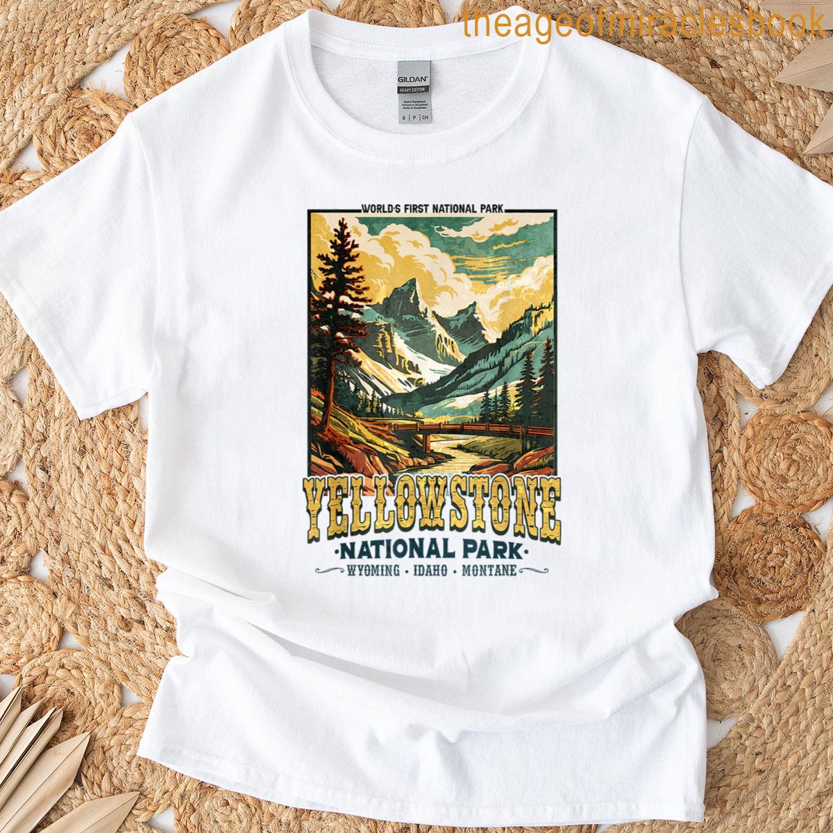 Yellowstone Road Trip 2025 Family National Park Outdoor T-shirt