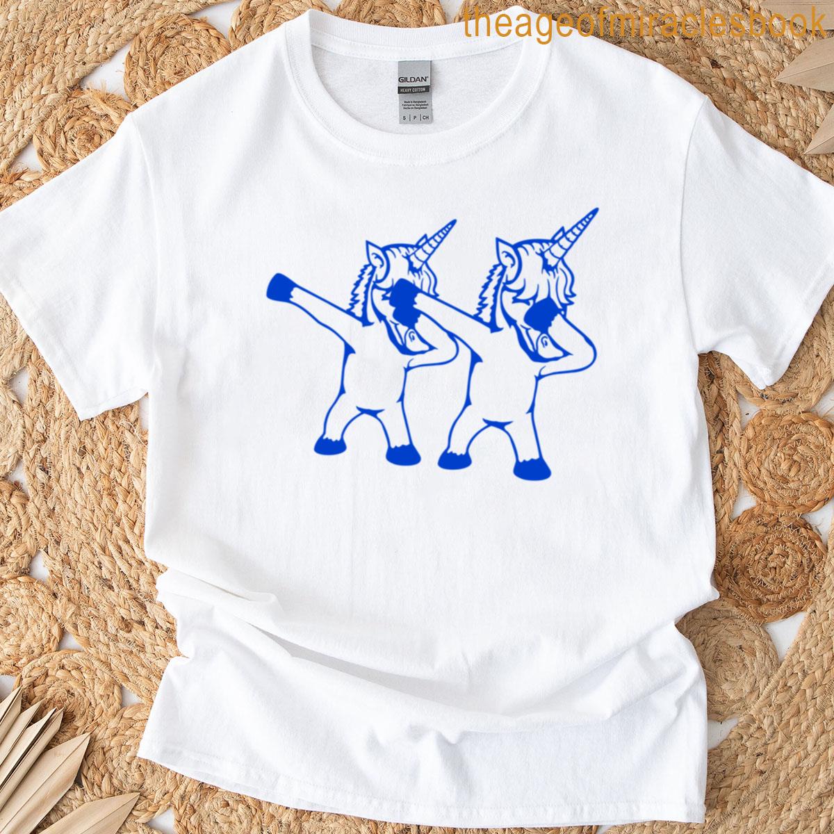 2 Unicorn Dabbing Dab Dance Party Pose Gesture Team T-shirt