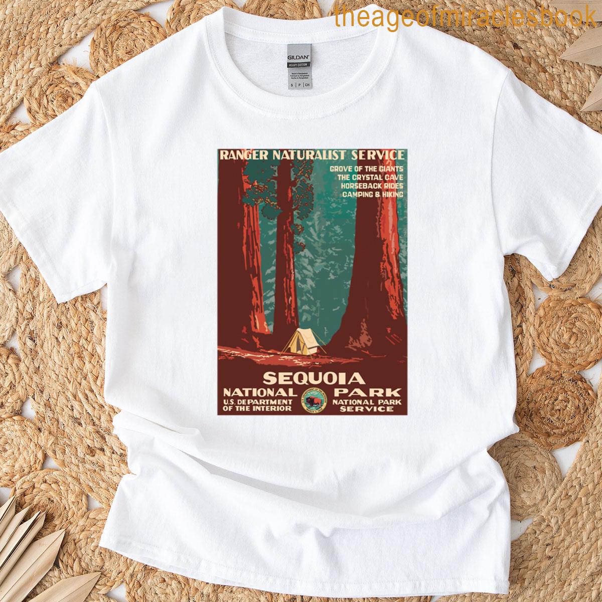 Restored To New Sequoia National Park Retro Poster Reproduction T-shirt