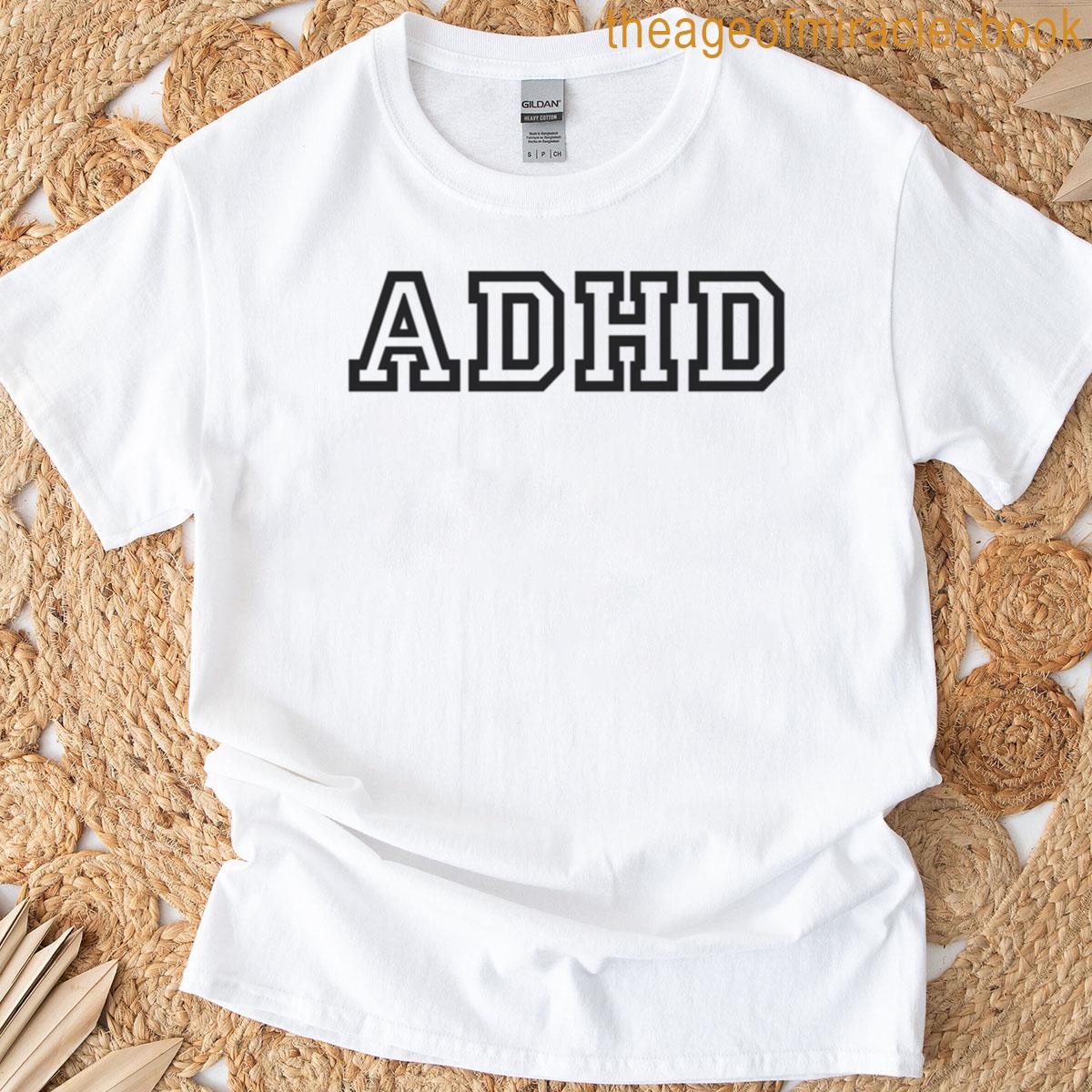 Adhd Collegiate University Logo T-shirt