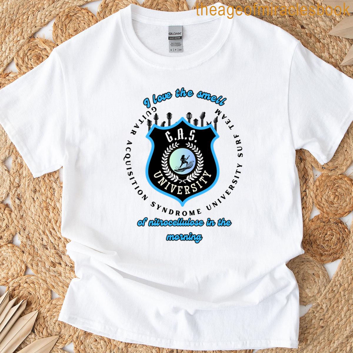 Guitar Acquisition Syndrome University Surf Team Logo T-shirt