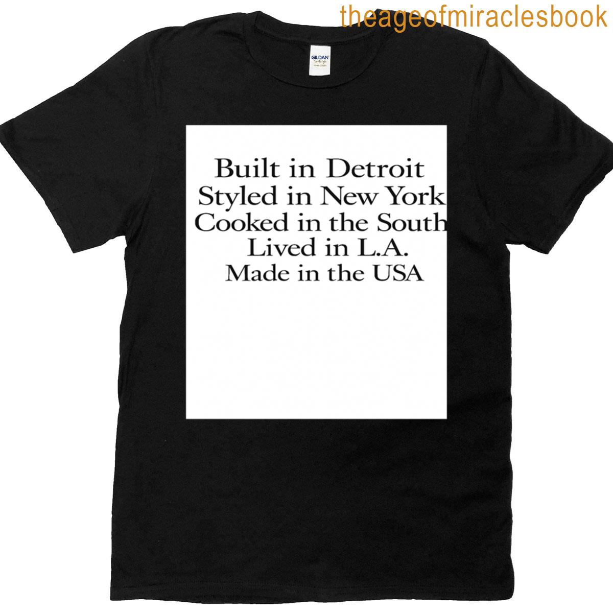 Made In The Usa Typography Art Print T-shirt