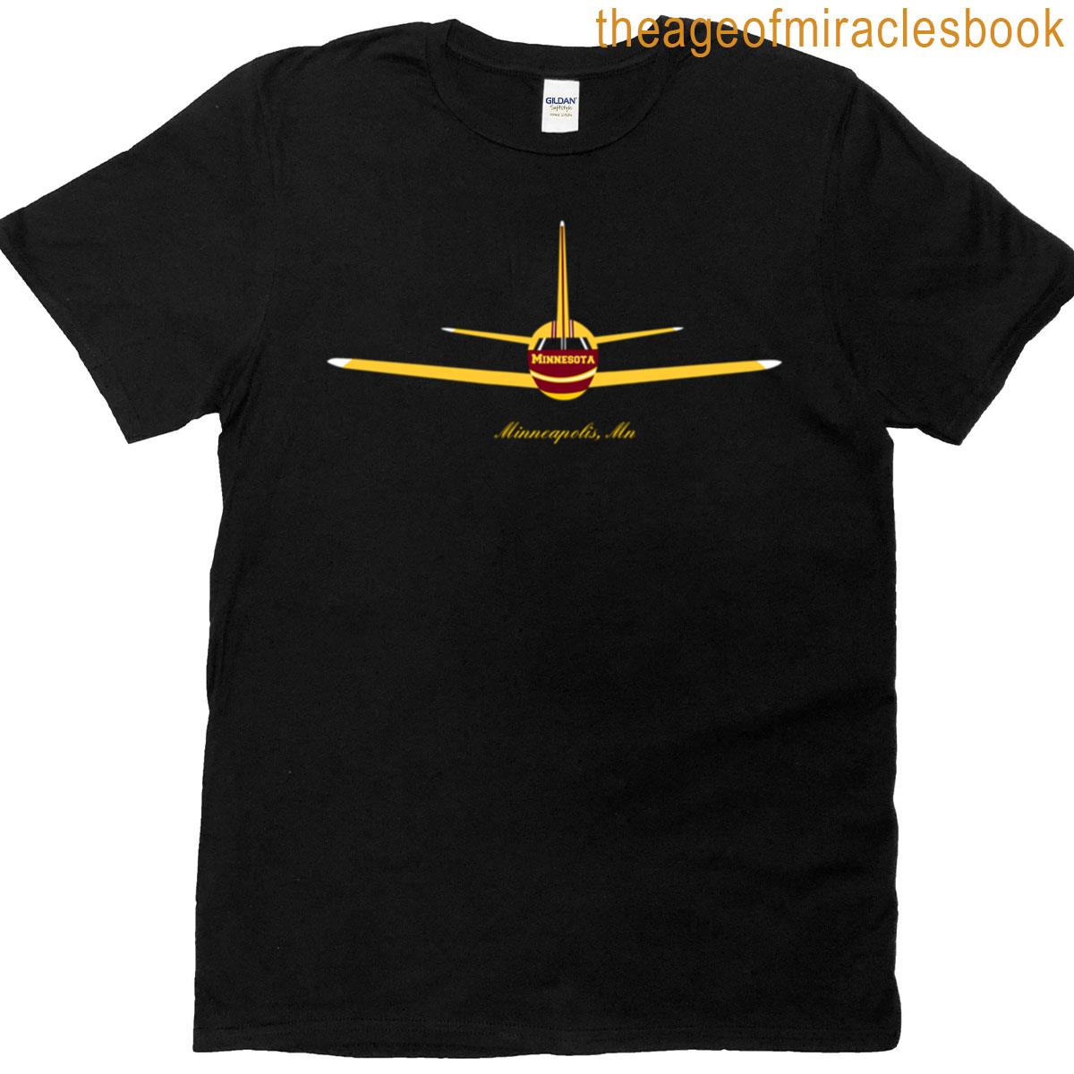 Minneapolis Minnesota Mn Airplane Logo T-shirt