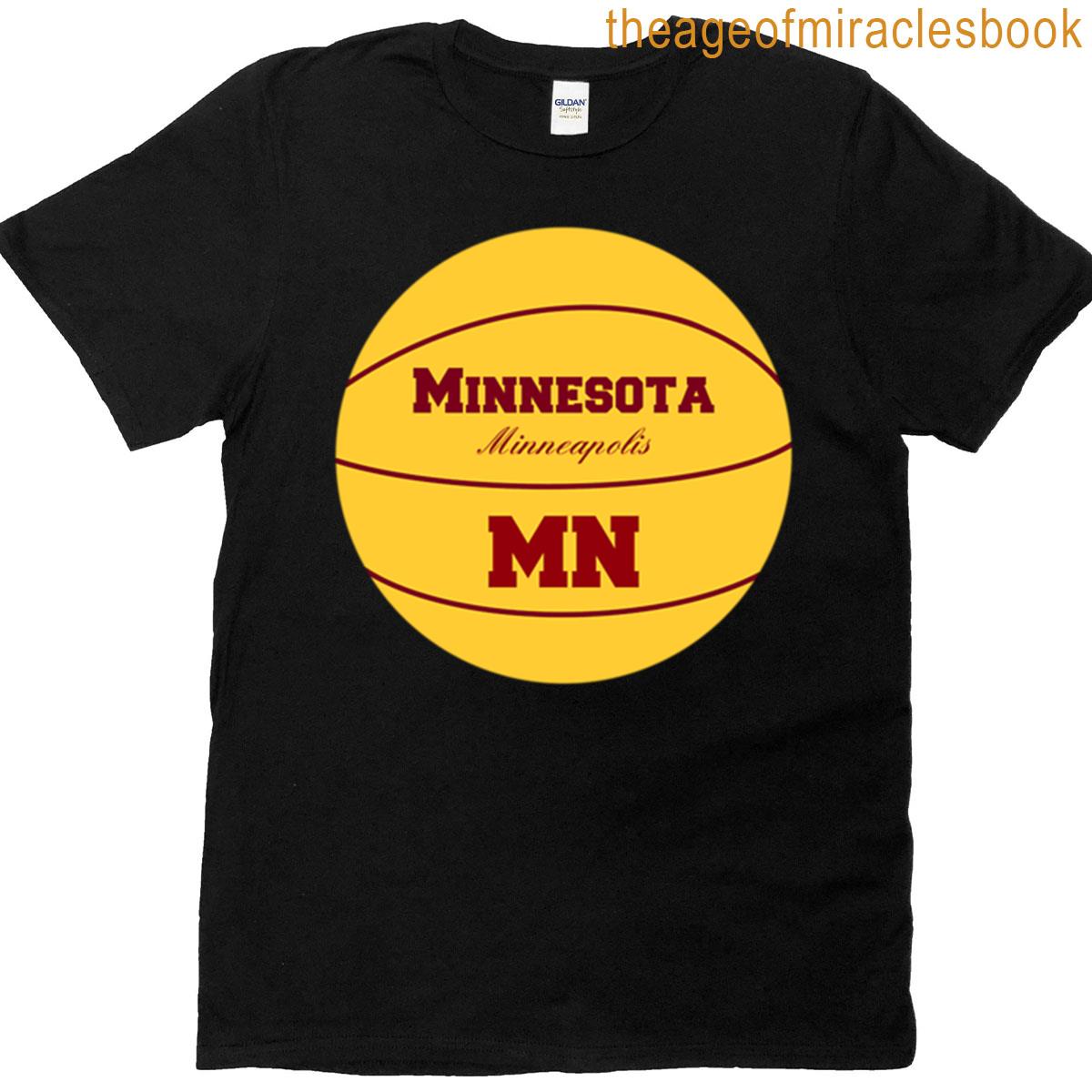 Minneapolis Minnesota Mn Basketball Logo T-shirt