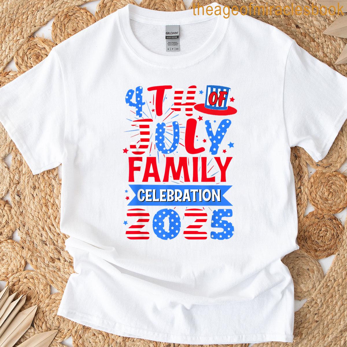 4th Of July 2025 Family Celebration Matching Group Tee T-shirt