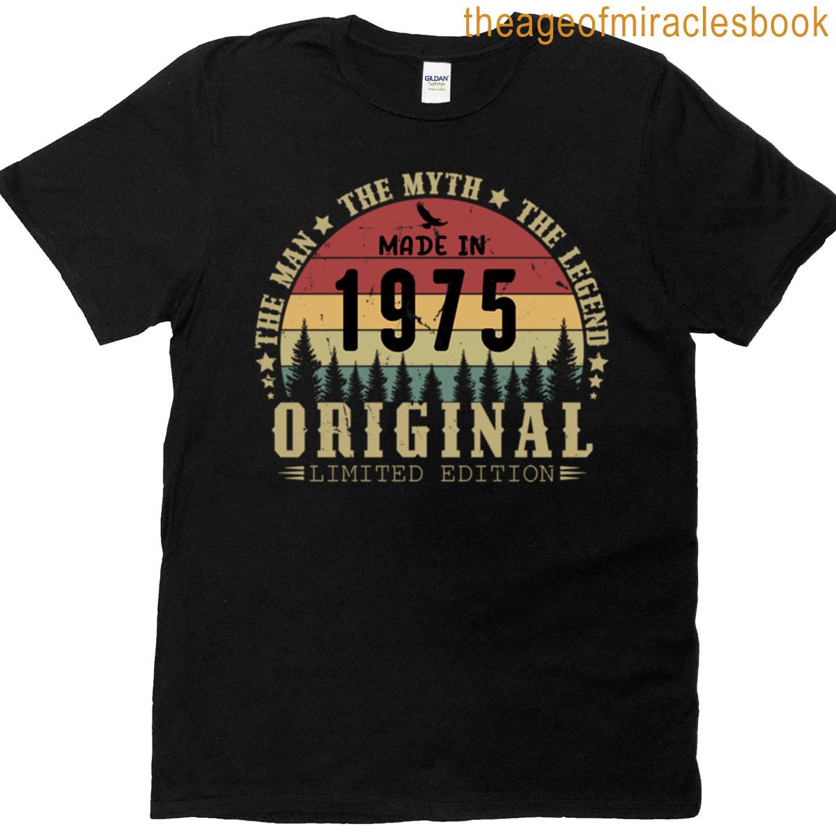 50 Years Of Being Awesome 1975 Vintage Birthday Gift Born In 1975 T-shirt