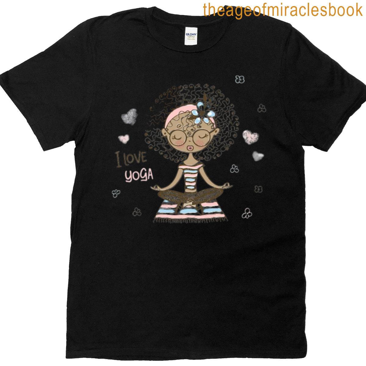 I Love Yoga Cute Girl – Meditation Mindfulness T-shirt