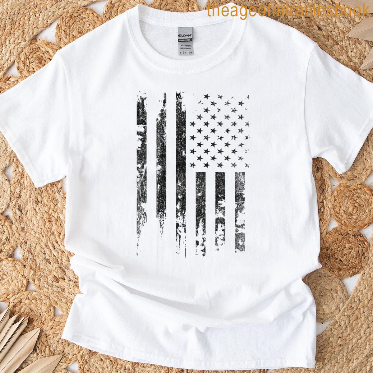 4th July Women Men Patriontic American Flag Independence Day T-shirt