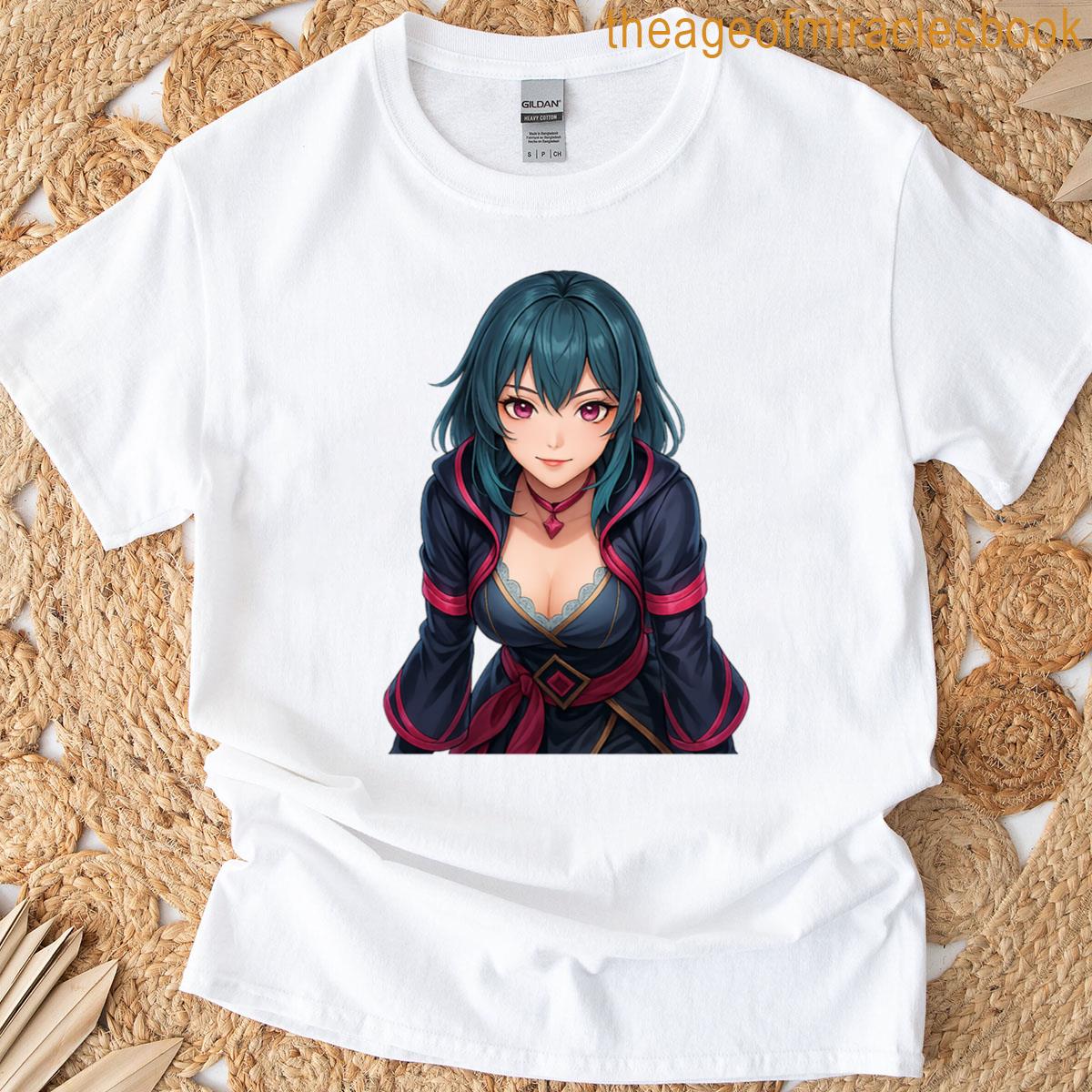 Cute Anime Girl In Fantasy Outfit With Ribbon Accents T-shirt