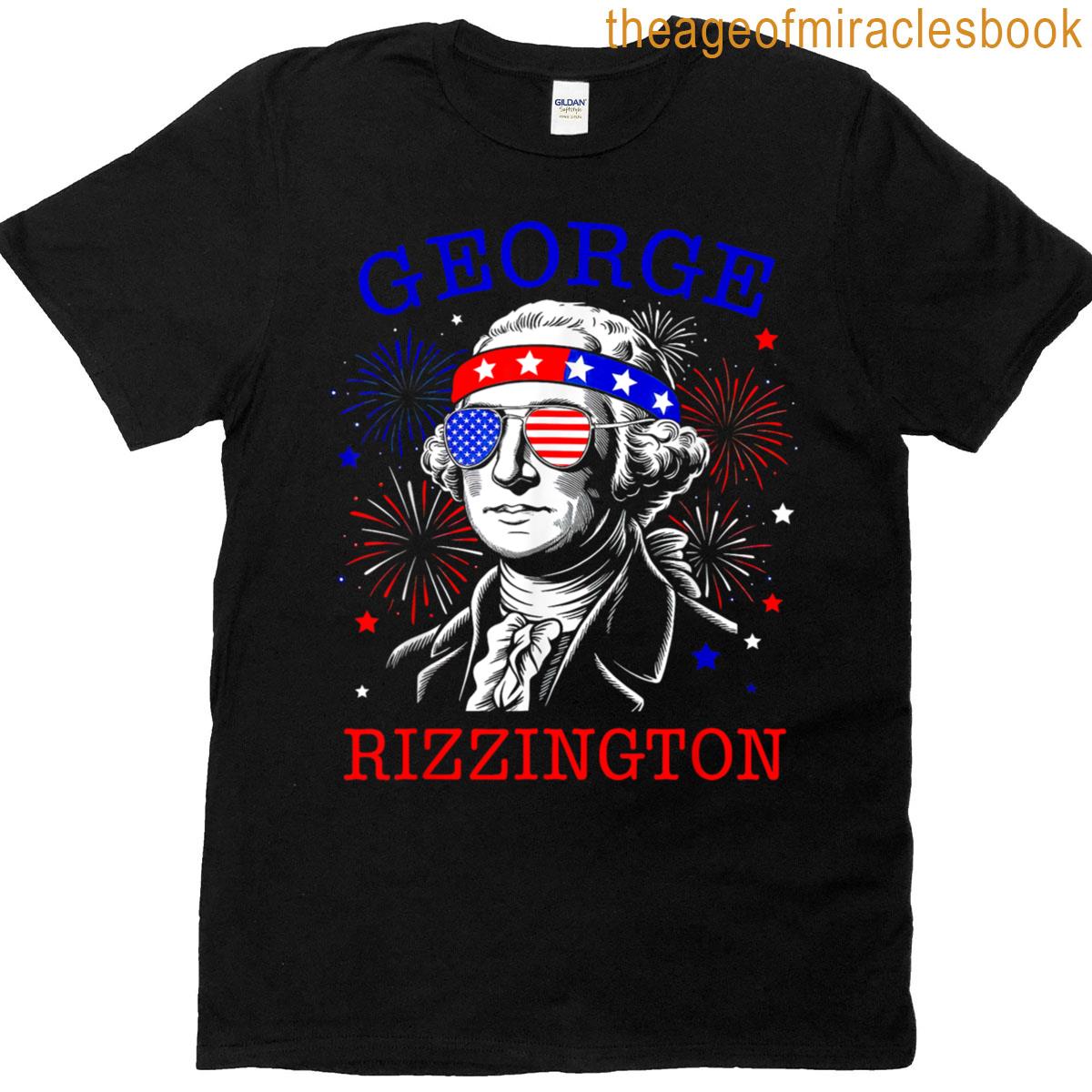 George Rizzington American Flag 4th Of July Mens Women T-shirt
