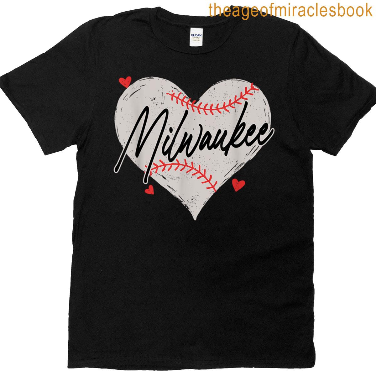 Graphic Milwaukee Heart Throwback For Men Women Kids T-shirt