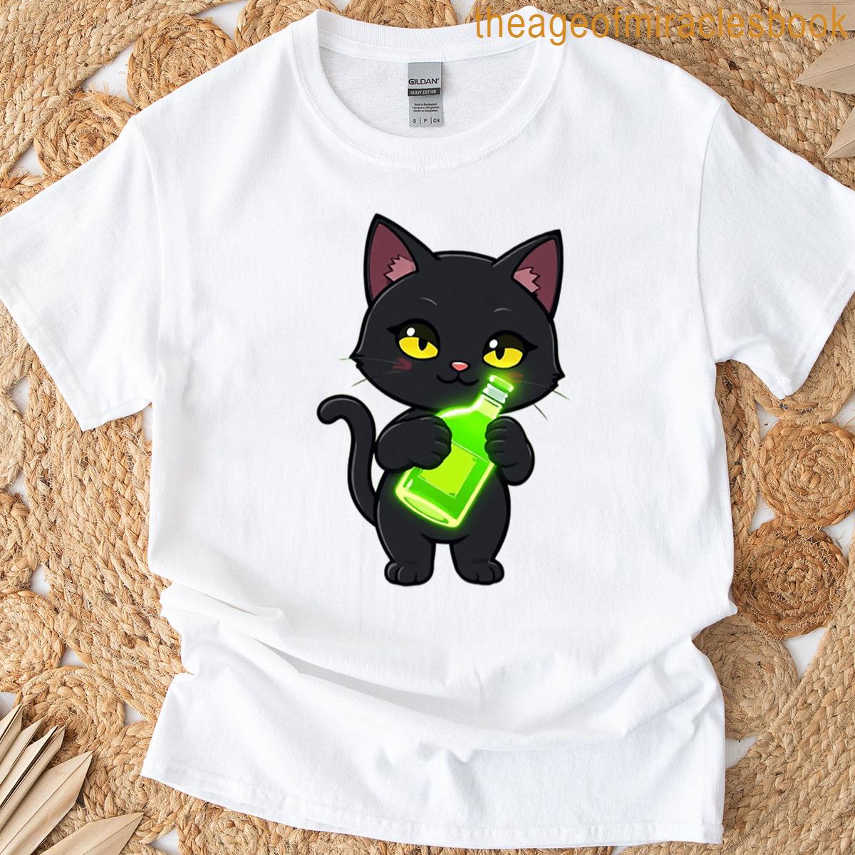 Chibi Cat With Absinthe T-shirt