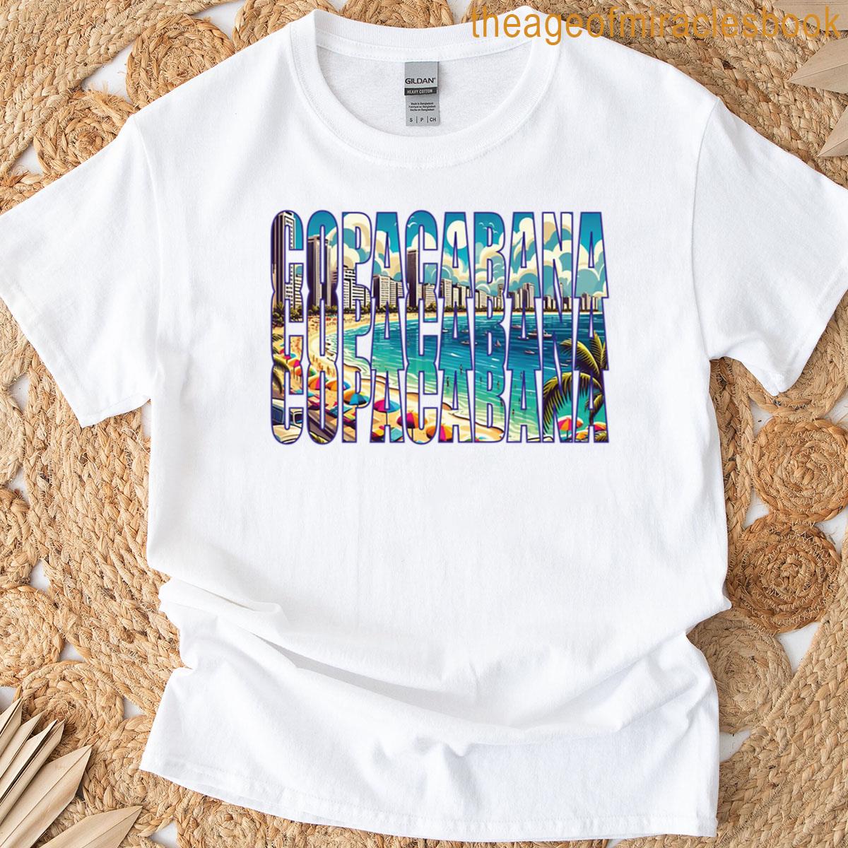 Copacabana Trip Summer Vibes Rio De Janeiro Tee Retro Vacation Souvenir Brazil Beach Aesthetic Desig T-shirt