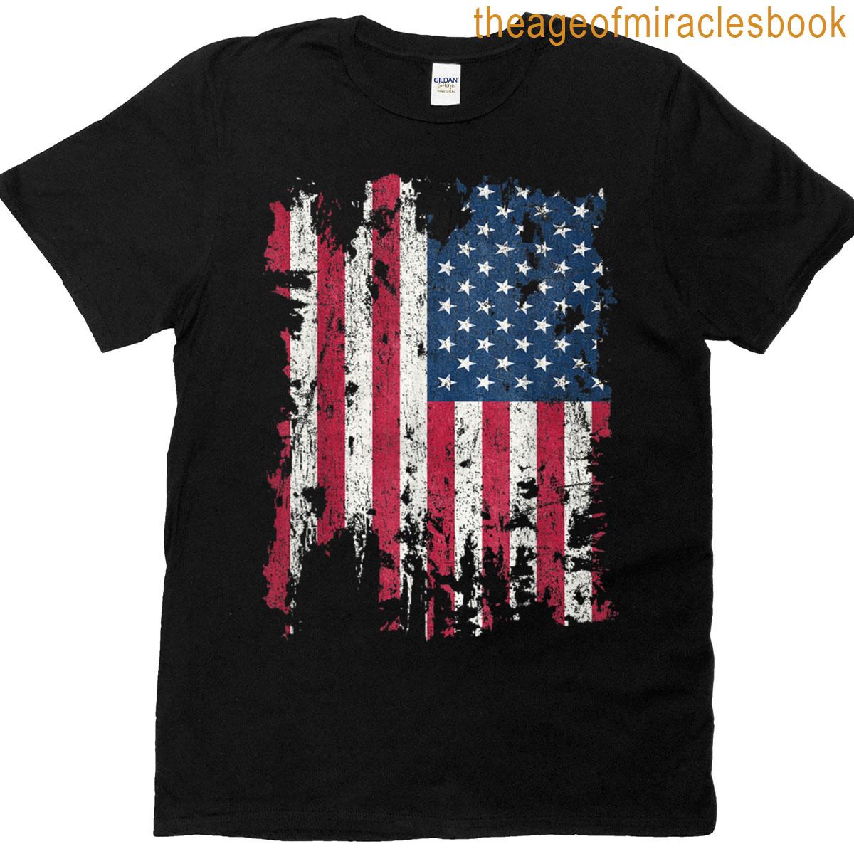 4th July Women Men Patriontic American Flag Independence Day T-shirt