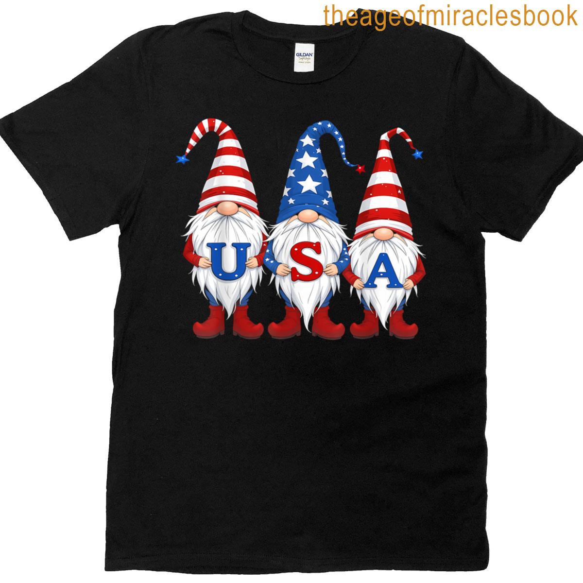 4th Of July America Gnomes Patriotic Usa Men Women Kids T-shirt