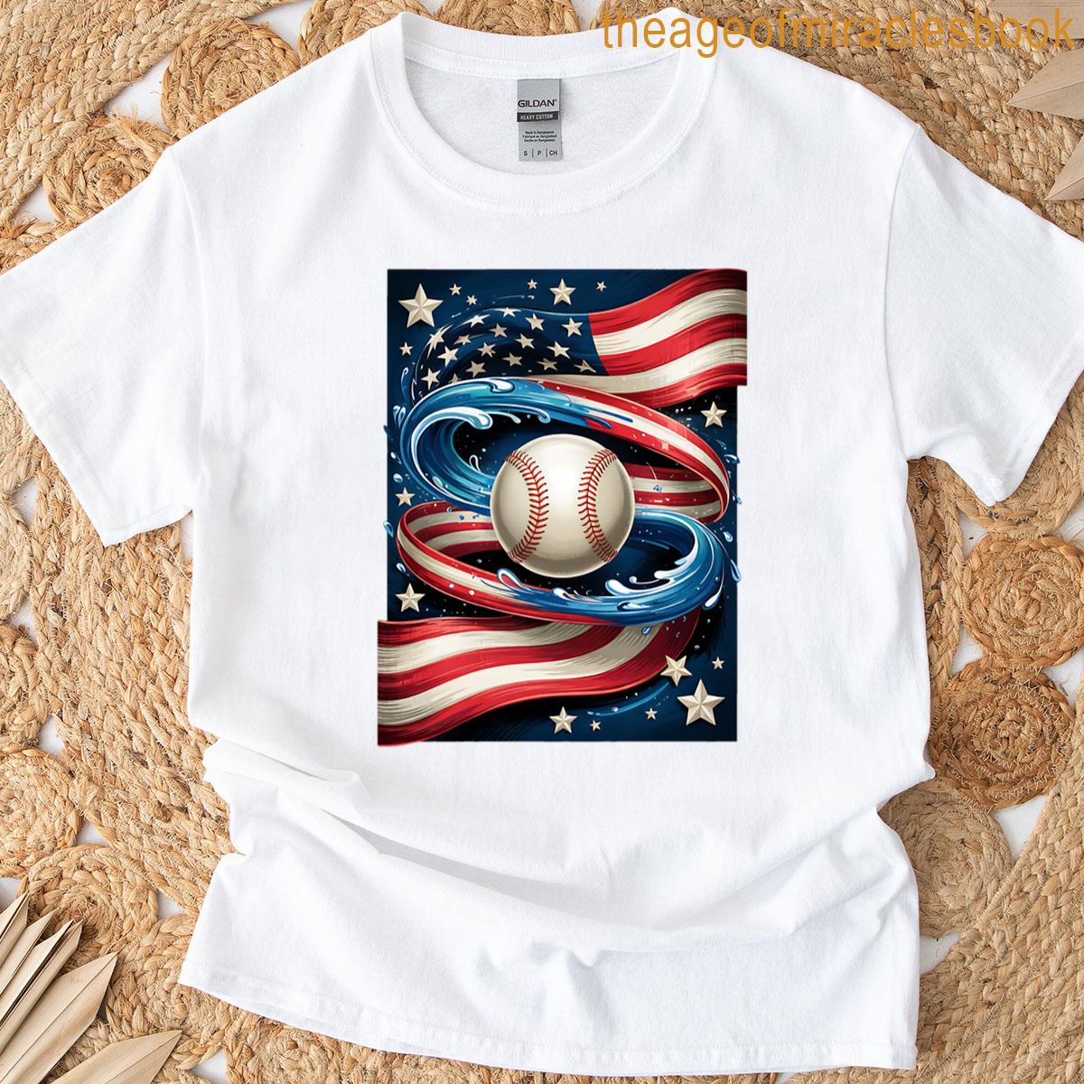 4th Of July Baseball Usa American Flag Patriotic T-shirt