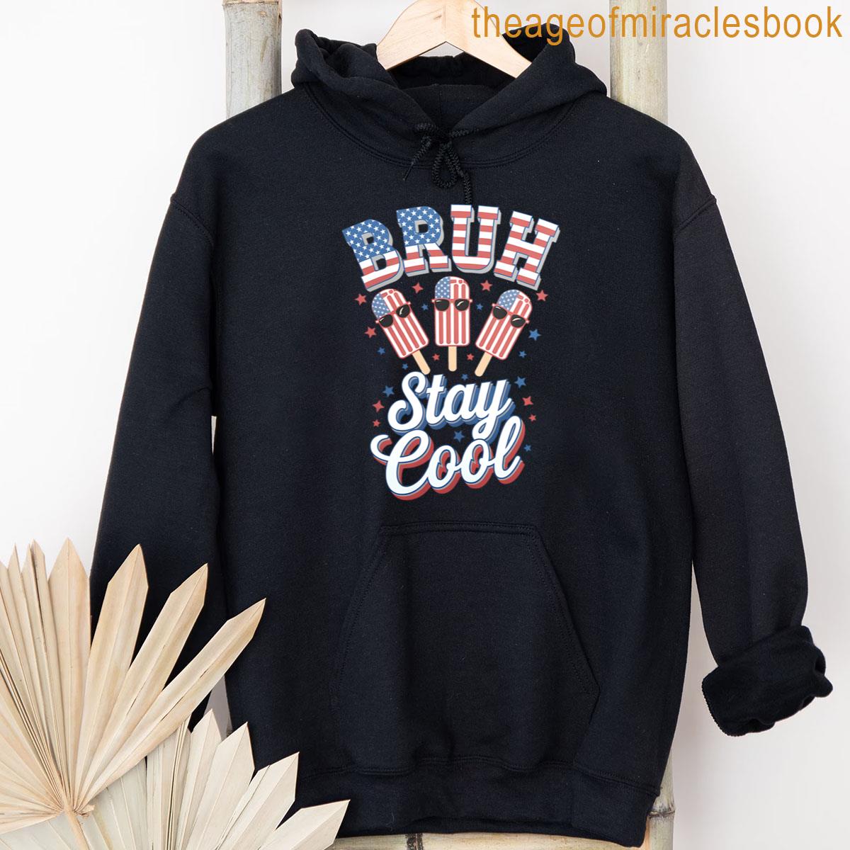 Alternative view of 4th Of July Bruh Stay Cool Ice Cream Patriotic T-shirt