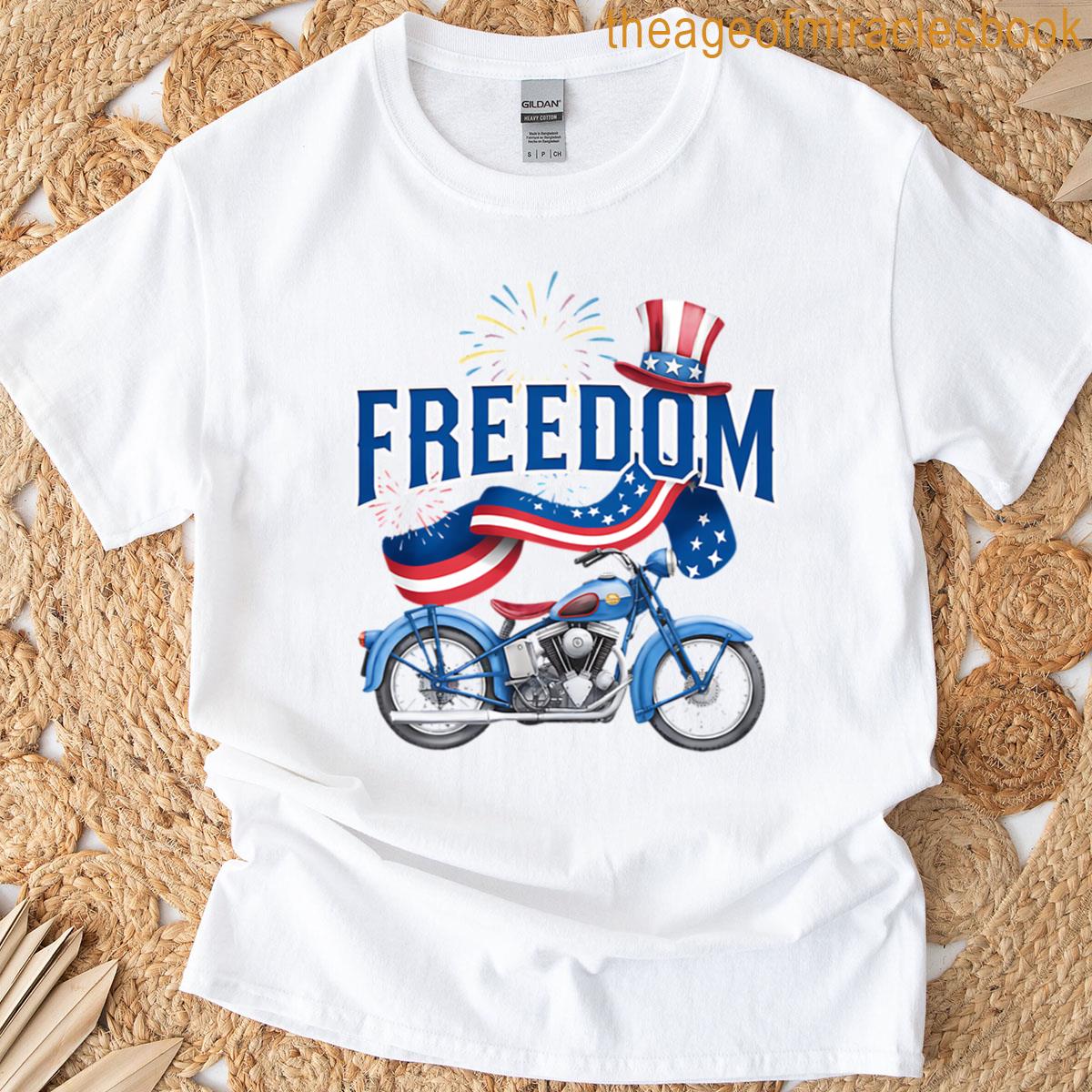 4th Of July Freedom Motorcycle T-shirt