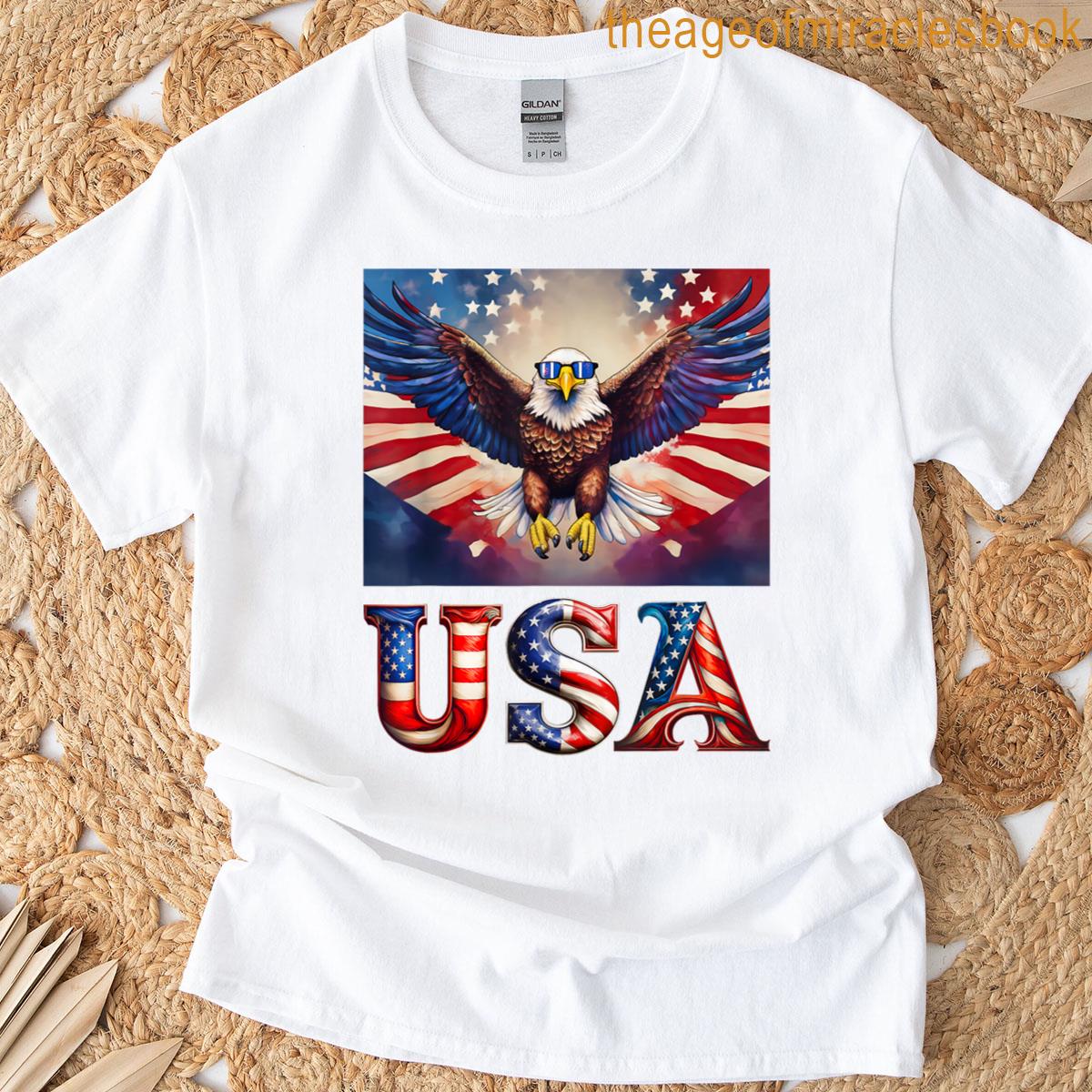 4th Of July Patriotic Bald Eagle Usa Merica Men Women T-shirt