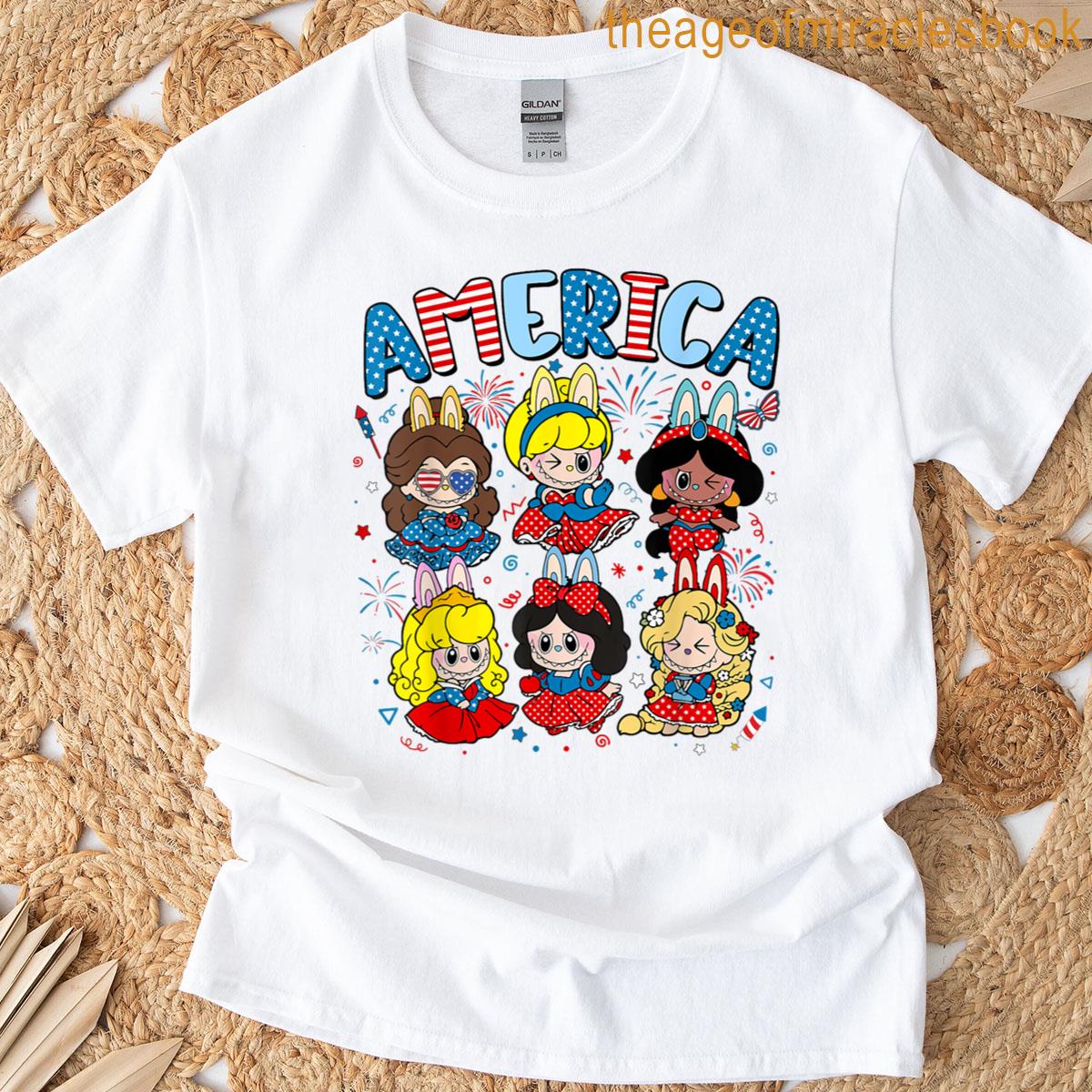 America 4th Of July Patriotic Red White Blue Kids Woman T-shirt