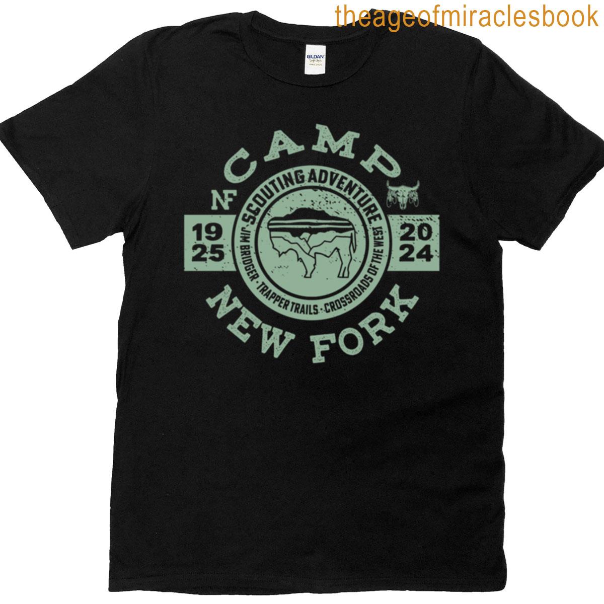 Camp New Fork Scouting Adventure 1925-2024 Sage T-shirt