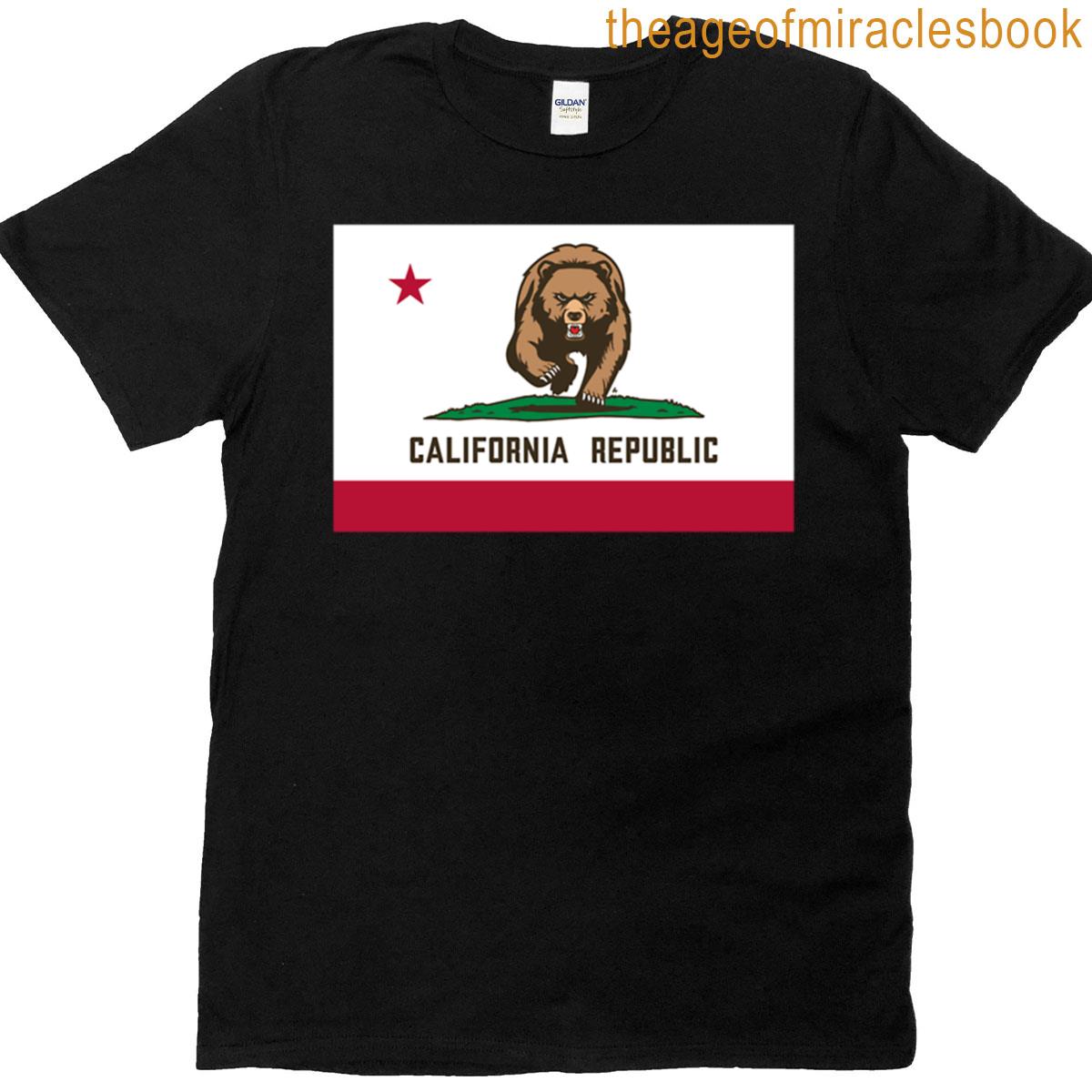 Golden State Of Warning Flag Variant T-shirt