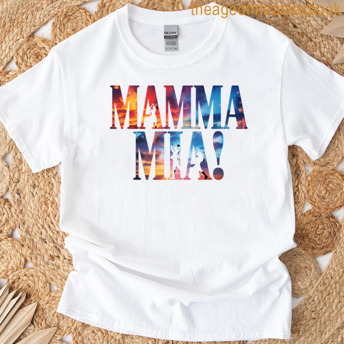 Mamma Mia Retro Disco Dancing Silhouette 70s Vibes Pa153 T-shirt