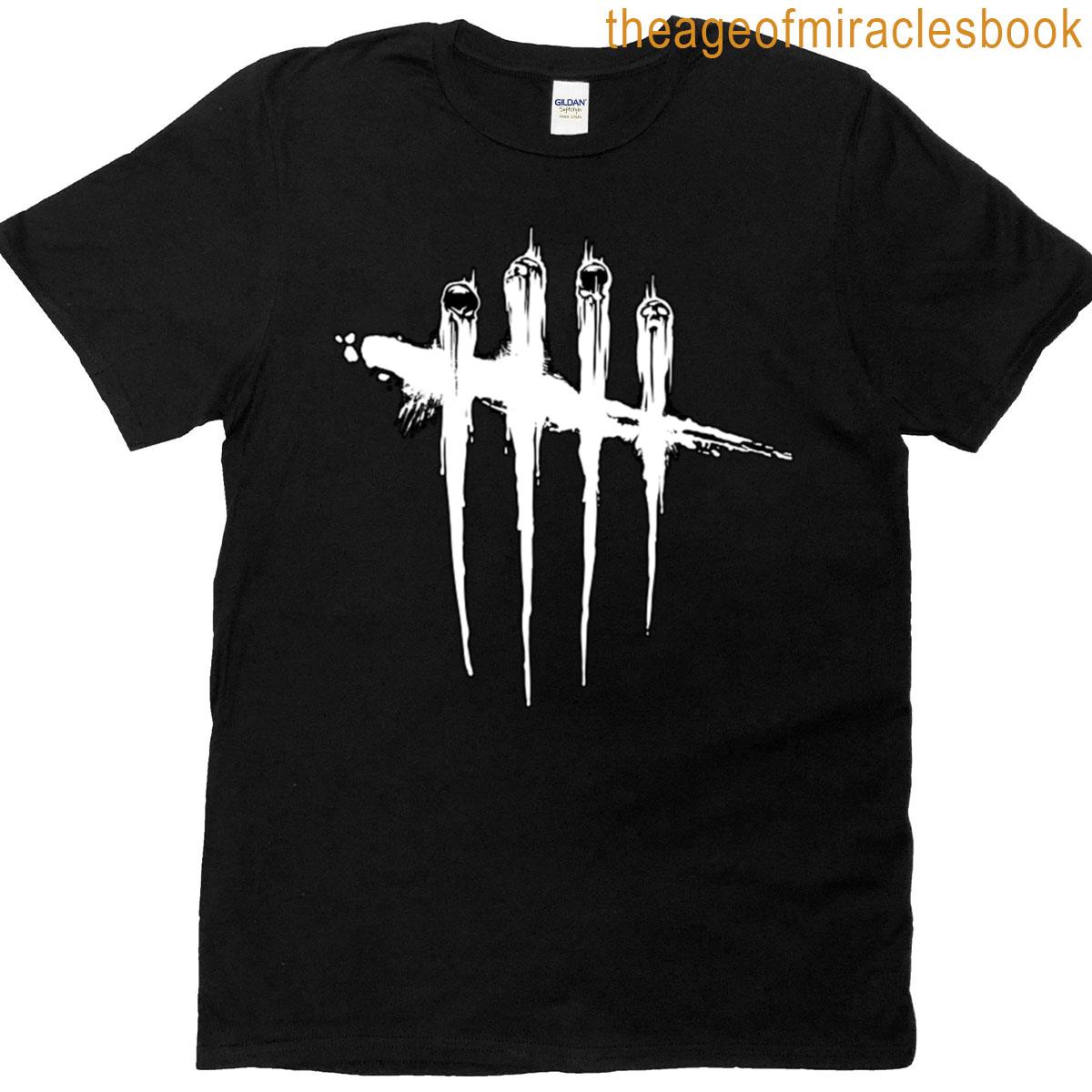 5 Blood Mark White Logo Horror Games T-shirt