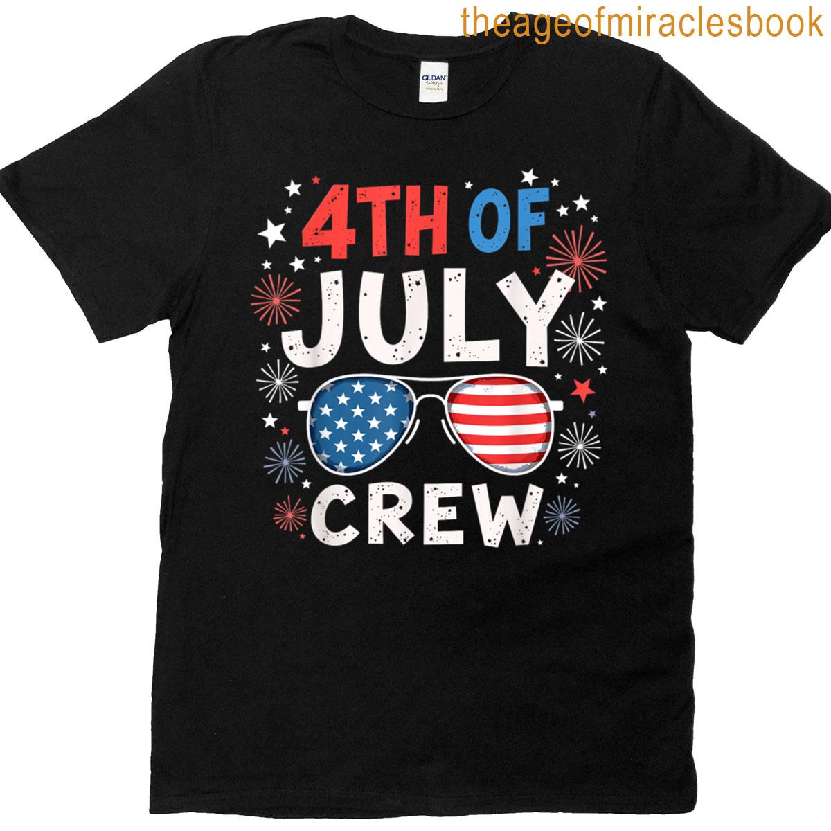 4th Of July Crew Matching Family Usa Flag Men Women Kids T-shirt