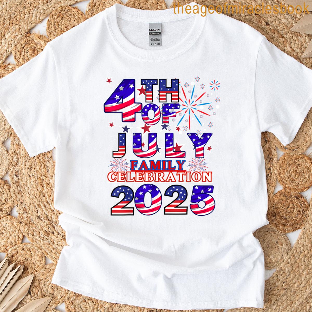4th Of July Family Celebration 2025 Matching Group T-shirt