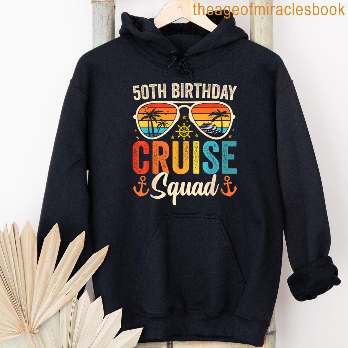 Alternative view of 50th Birthday Cruise Squad Gifts 2025 Matching Party Family T-shirt