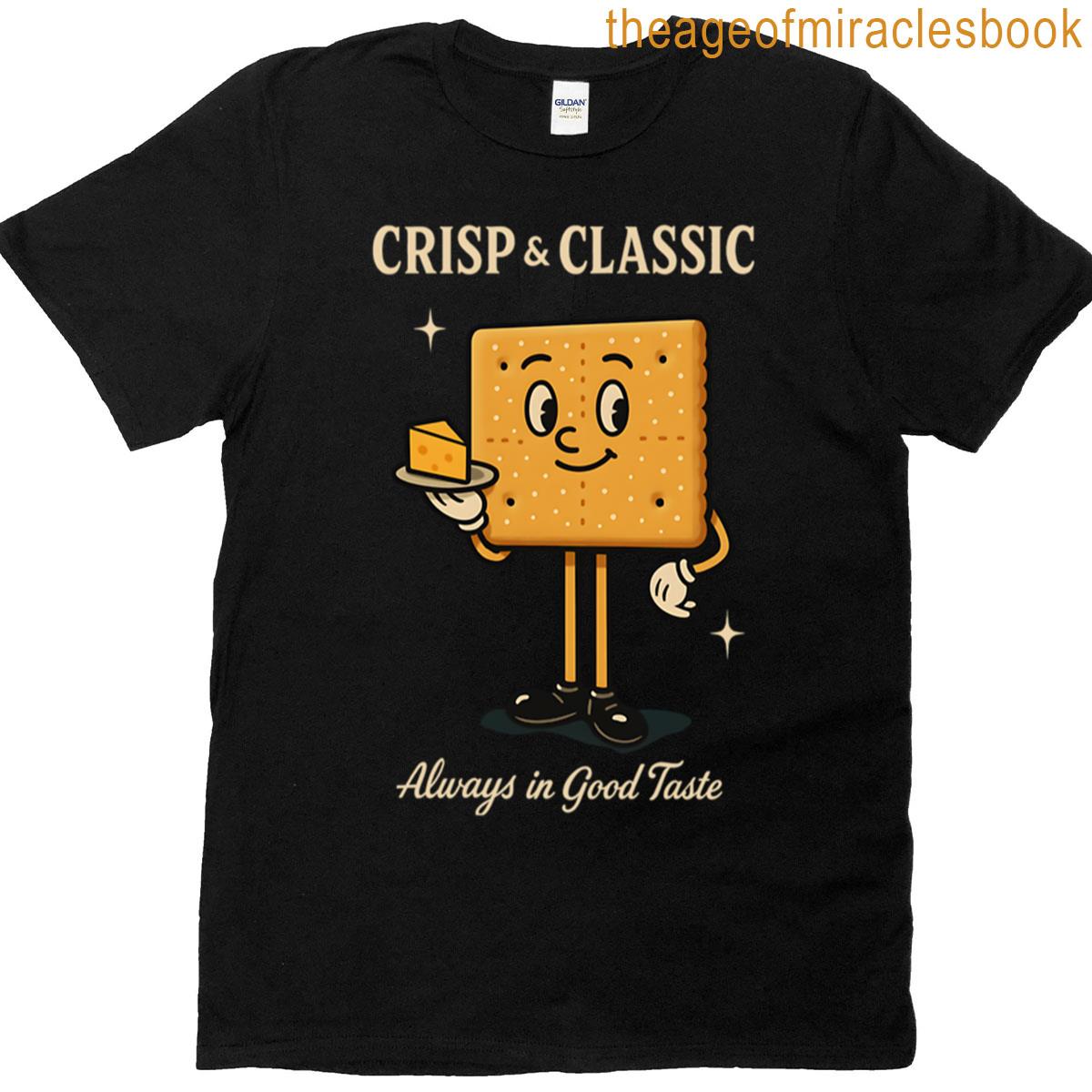 Crisp Vintage Cracker Cartoon With Cheese Boxy T-shirt
