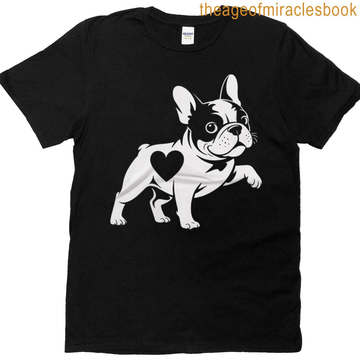French Bulldog Yoga Pose Love Heart Frenchie T-shirt