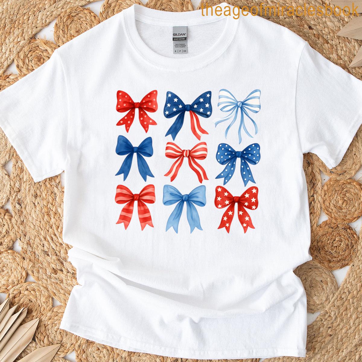 Usa Ribbon 4th Of July Independence Day T-shirt