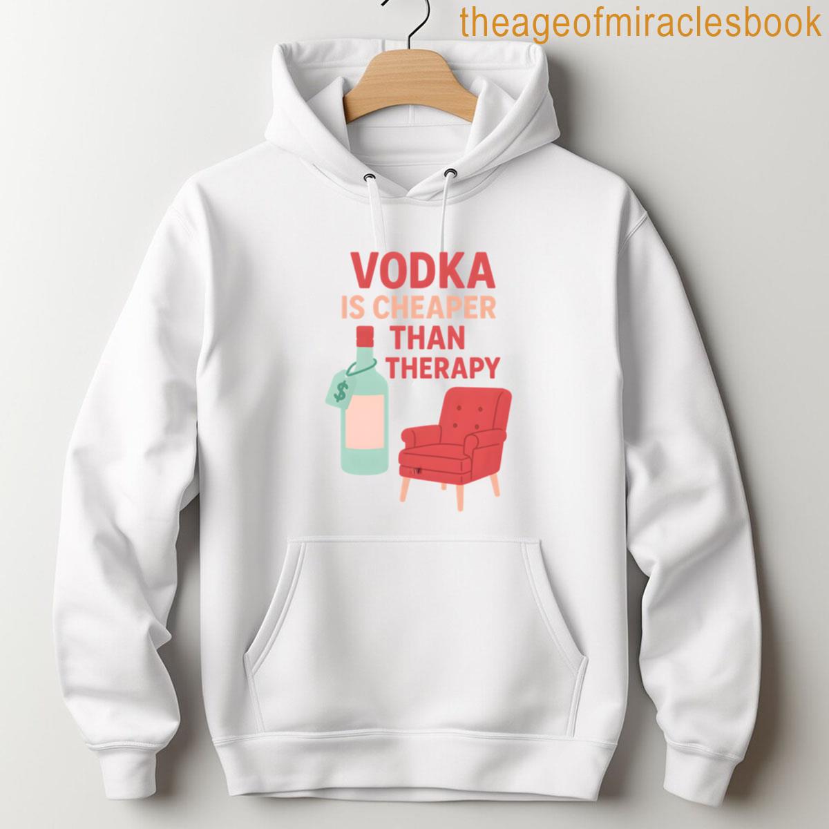 Alternative view of Vodka Is Cheaper Than Therapy Oversized T-shirt