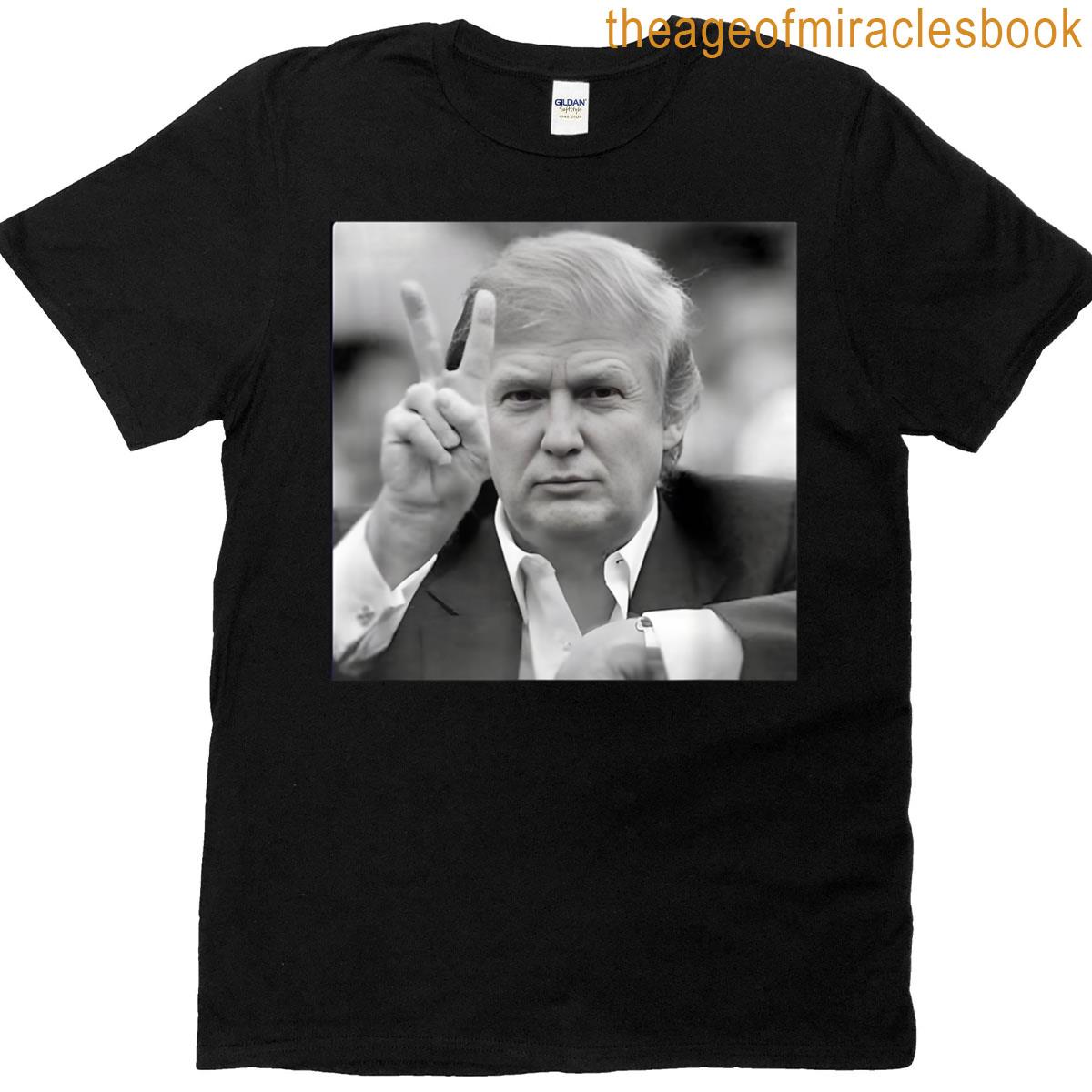 Trump Peace Sign Social Media 2025 Covfefe Veterans Month T-shirt