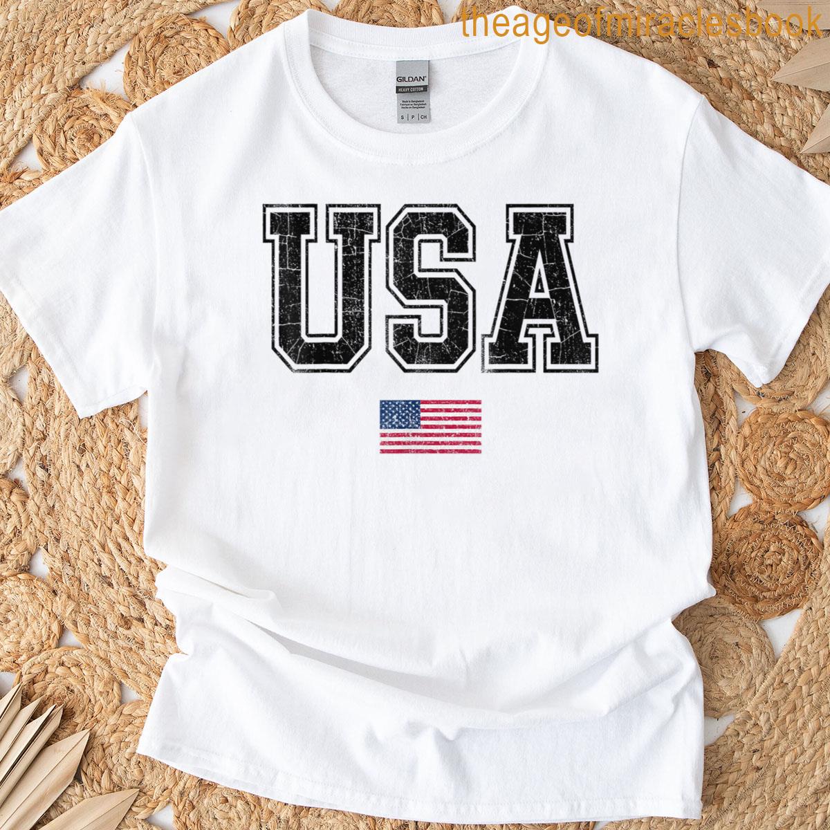 4th July Women Men Patriontic American Flag Independence Day T-shirt