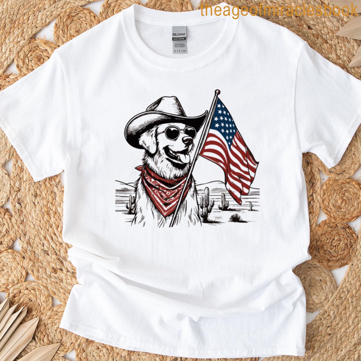 4th Of July Dog Golden Retriever T-shirt