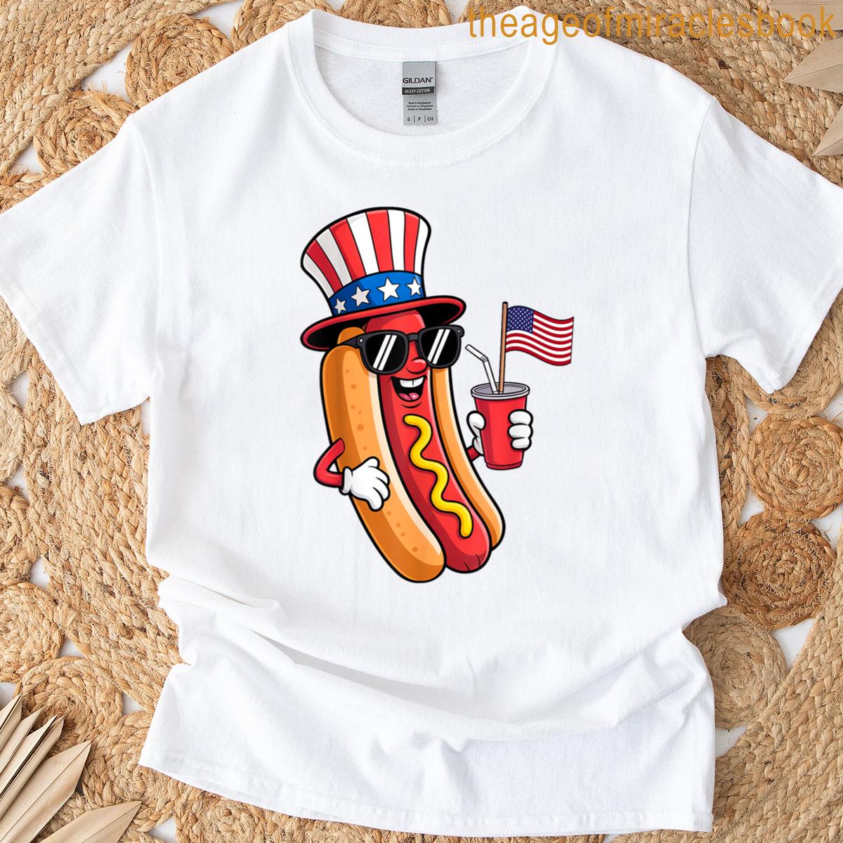 4th Of July Hotdog Party – Patriotic Usa Fun Men Women Kids T-shirt