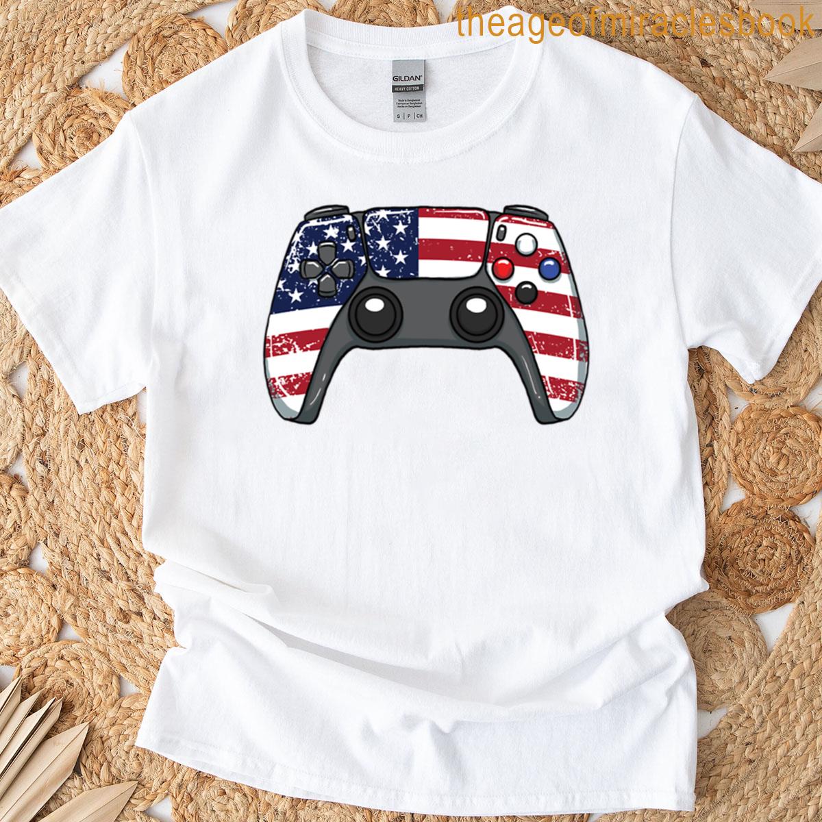 4th Of July Video Game Controller Gamer 4th Of July Gear T-shirt