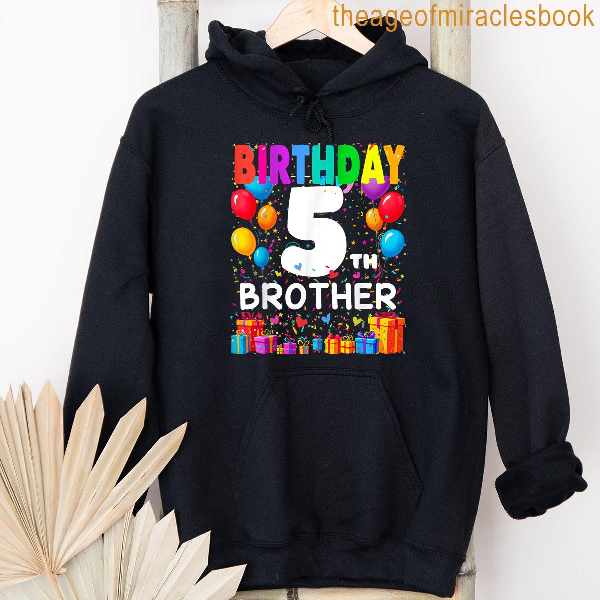 Alternative view of 5th 5 Years Birthday Crew Matching Family Design For Brother T-shirt