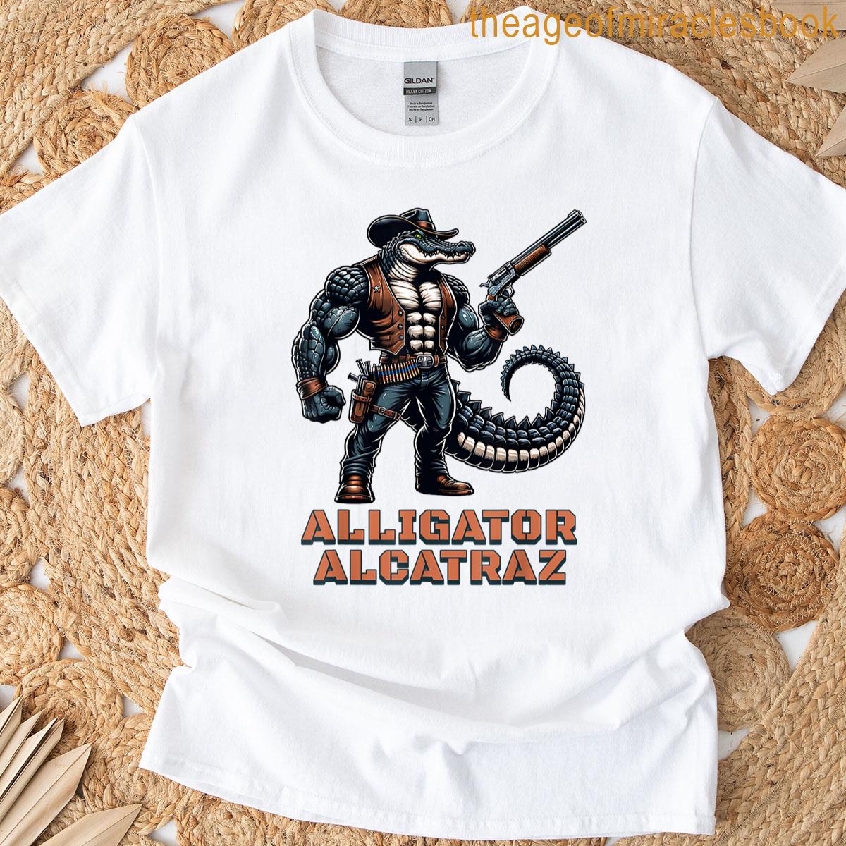 Funny Alligator Alcatraz Florida Everglades Prison T-shirt